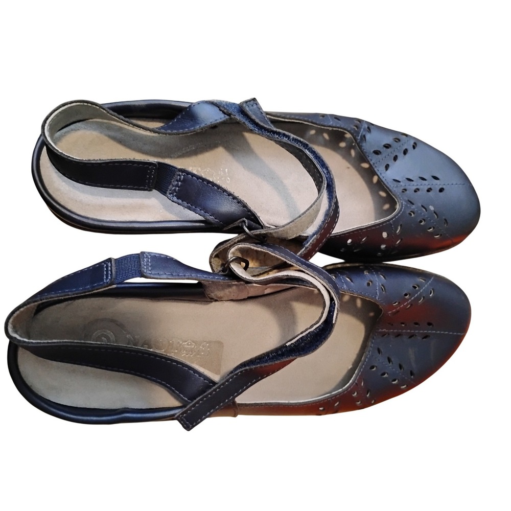 NAOT Rari Metallic Blue MaryJaane Shoes Size 9 - Picture 2 of 5